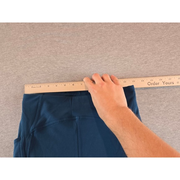 Lululemon Leave The Pack Crop Leggings Womens 6 Nile Blue‎ 23" Gym Athleisure - Picture 8 of 10
